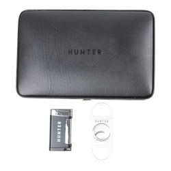 Hunter Cigar Case Kit Black Leather